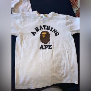 Bape College Tee White